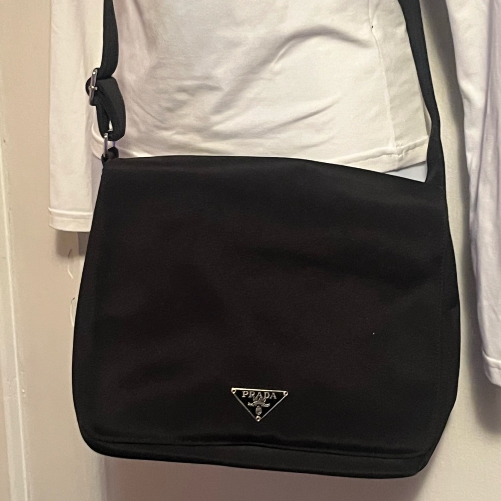 Prada Classic Black Messenger Bag